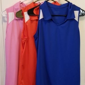 Augusta ladies sleeveless golf polos